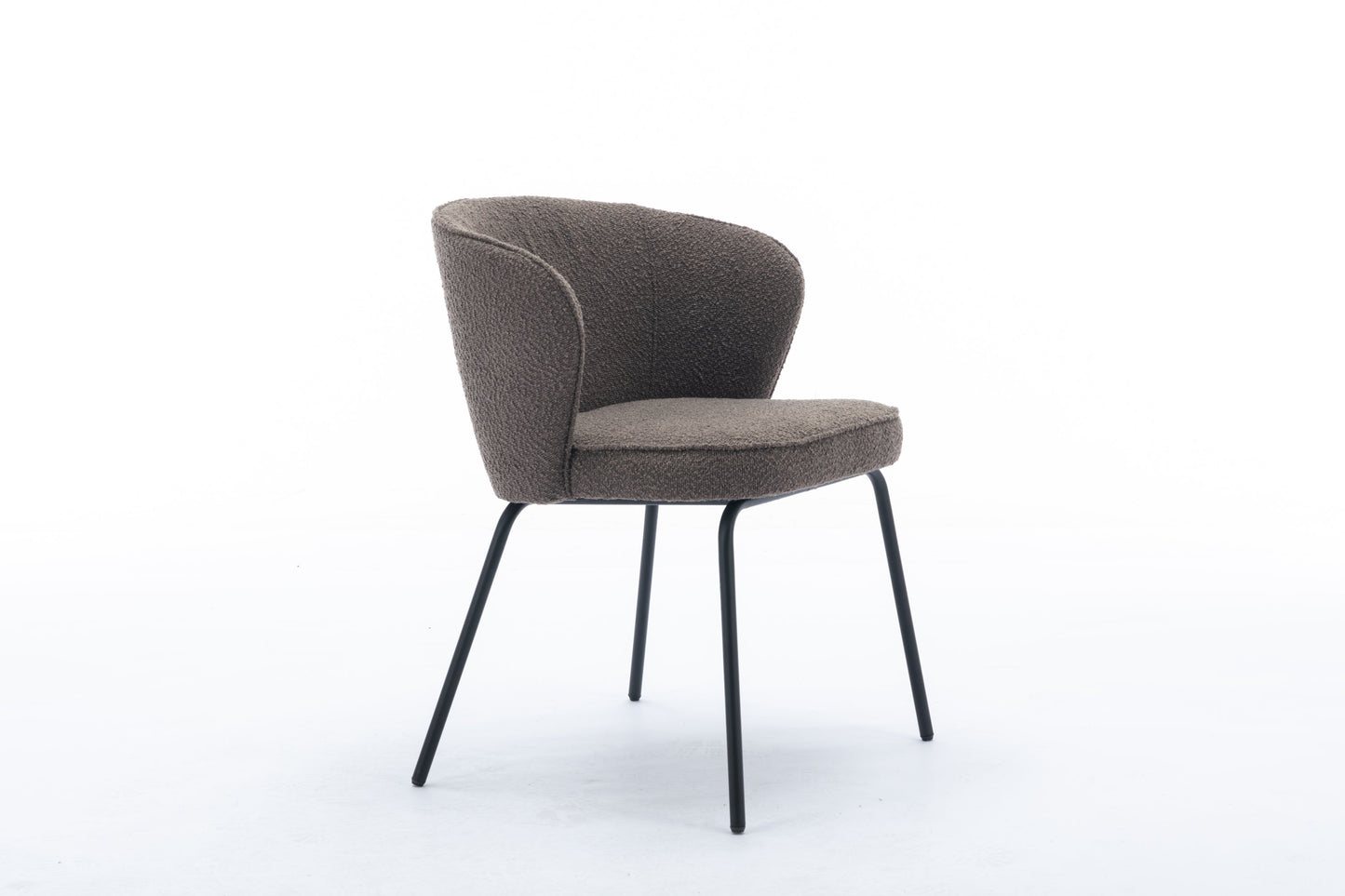 Retro Minimalist Modern Boucle Fabric Dining Chairs