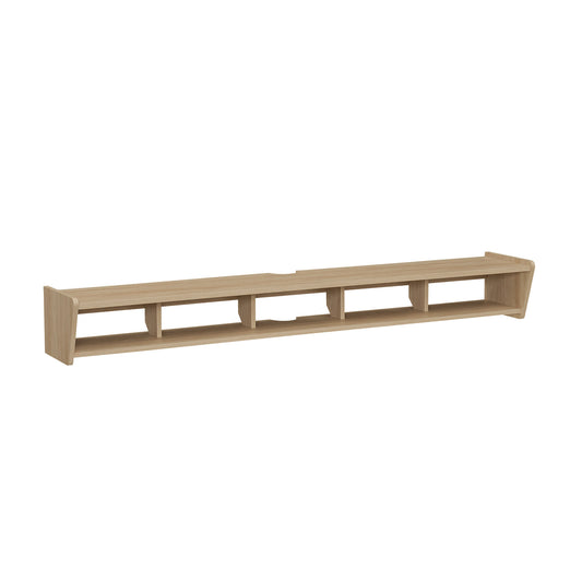 Modern Wall-Mounted Floating TV Stand – Coastal Oak