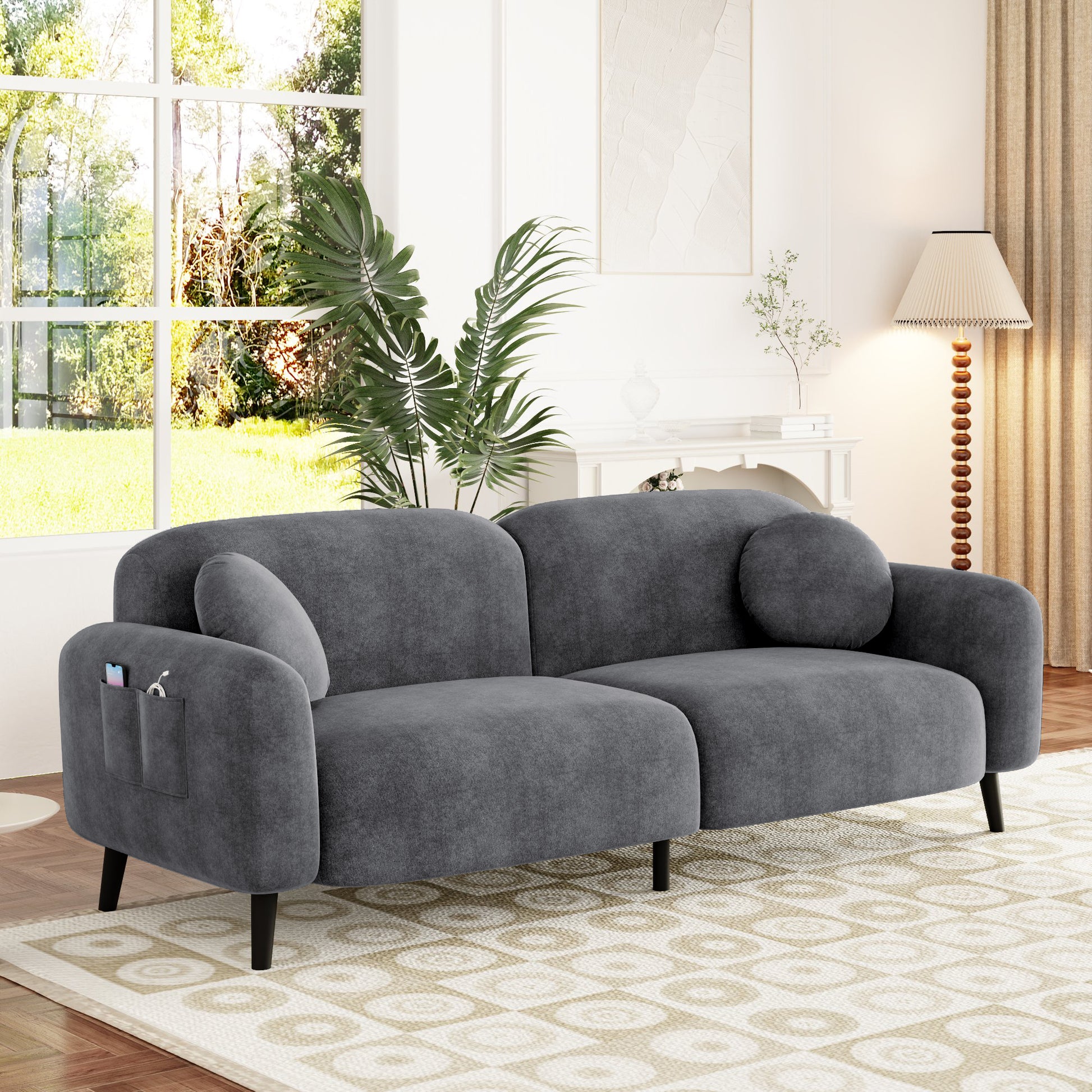 U_Style  83.9''Upholstered Sofa for Living Room, Bedroom, and Apartments