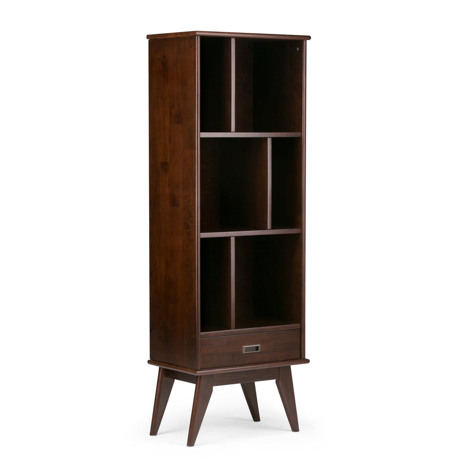 Draper - Mid Century Bookcase and Storage Unit - Medium Auburn Brown