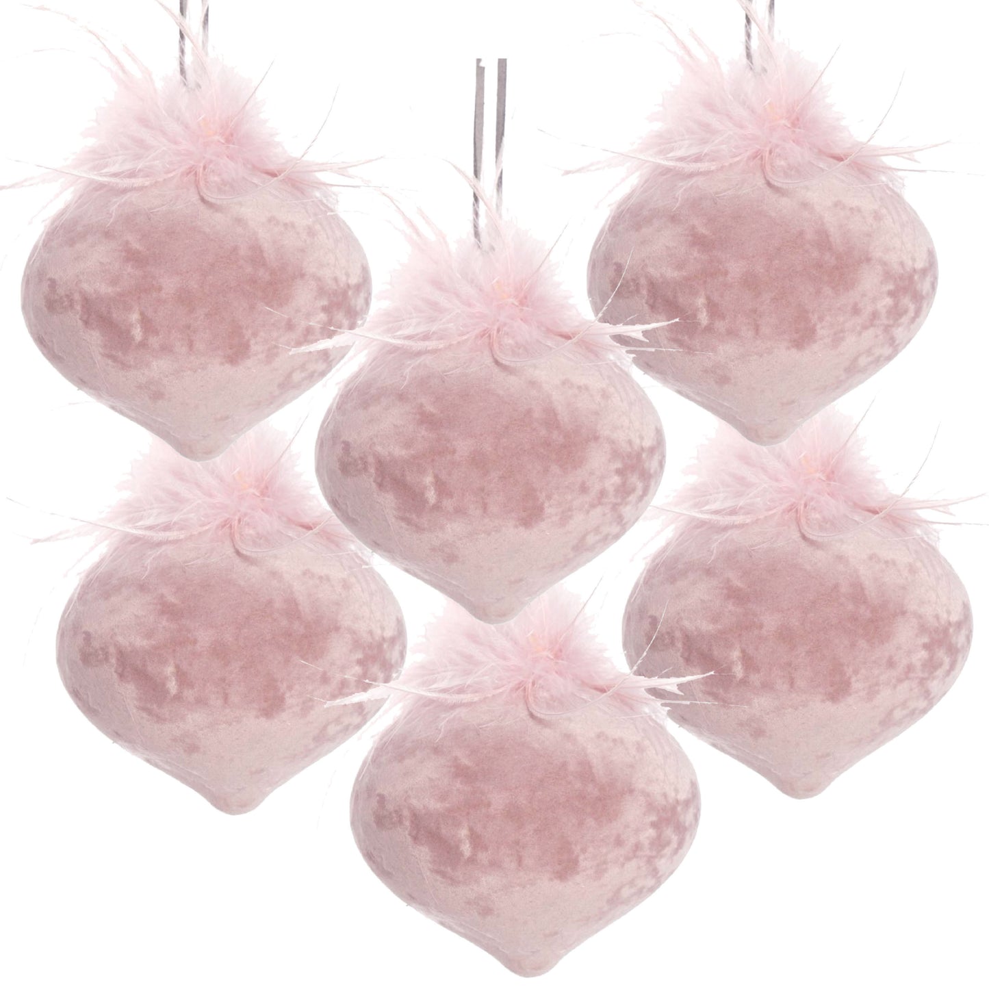 D3.9" Christmas Ball Ornaments, Glass Decorative Hanging Ball Christmas Tree Ornaments for Holiday Party Decorations, Set of 6