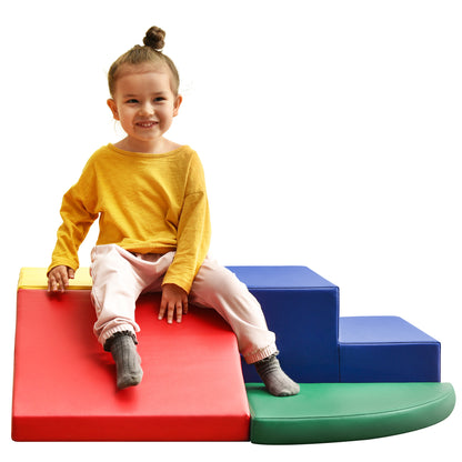 Soft Climb and Crawl Foam Playset, Safe Soft Foam Nugget Block for Infants, Preschools, Toddlers, Kids Crawling and Climbing Indoor Active Play Structure