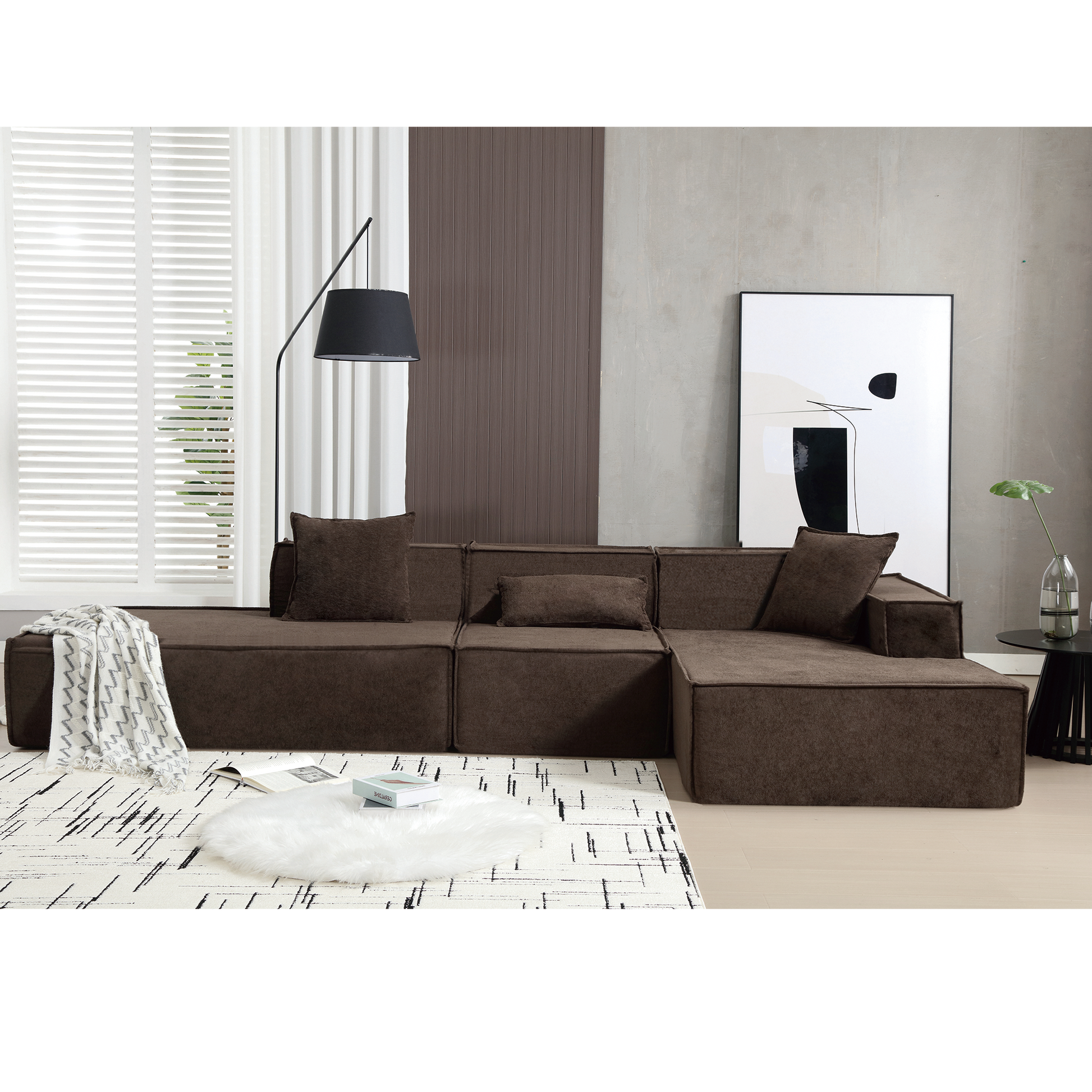 Modular Cloud Sofa Sectional, Free Combination, L-shaped