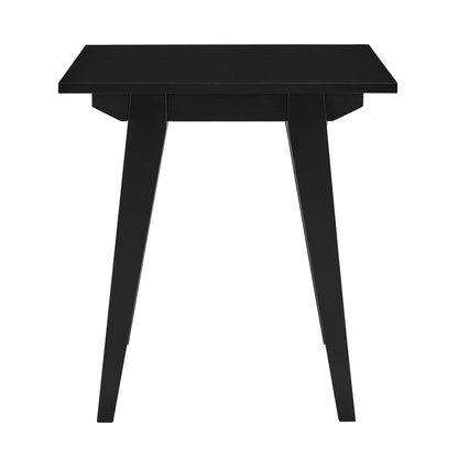 Japandi Minimal Solid Wood Side Table – Black