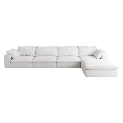 Cloud Modular Sectional Sofa with Storage Ottomans, Down Filled Comfort for Living Room