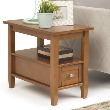 Warm Shaker - Narrow Side Table - Light Golden Brown