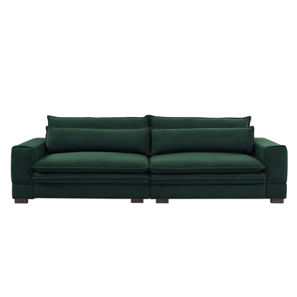 104.72'' Mid-Century Sofa Couch Modern Upholstered Couch for Livingroom,Bedroom, Apartment, Home Office GREEN