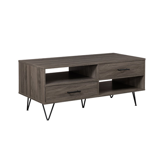 Modern Hairpin-Leg Coffee Table – Slate Grey