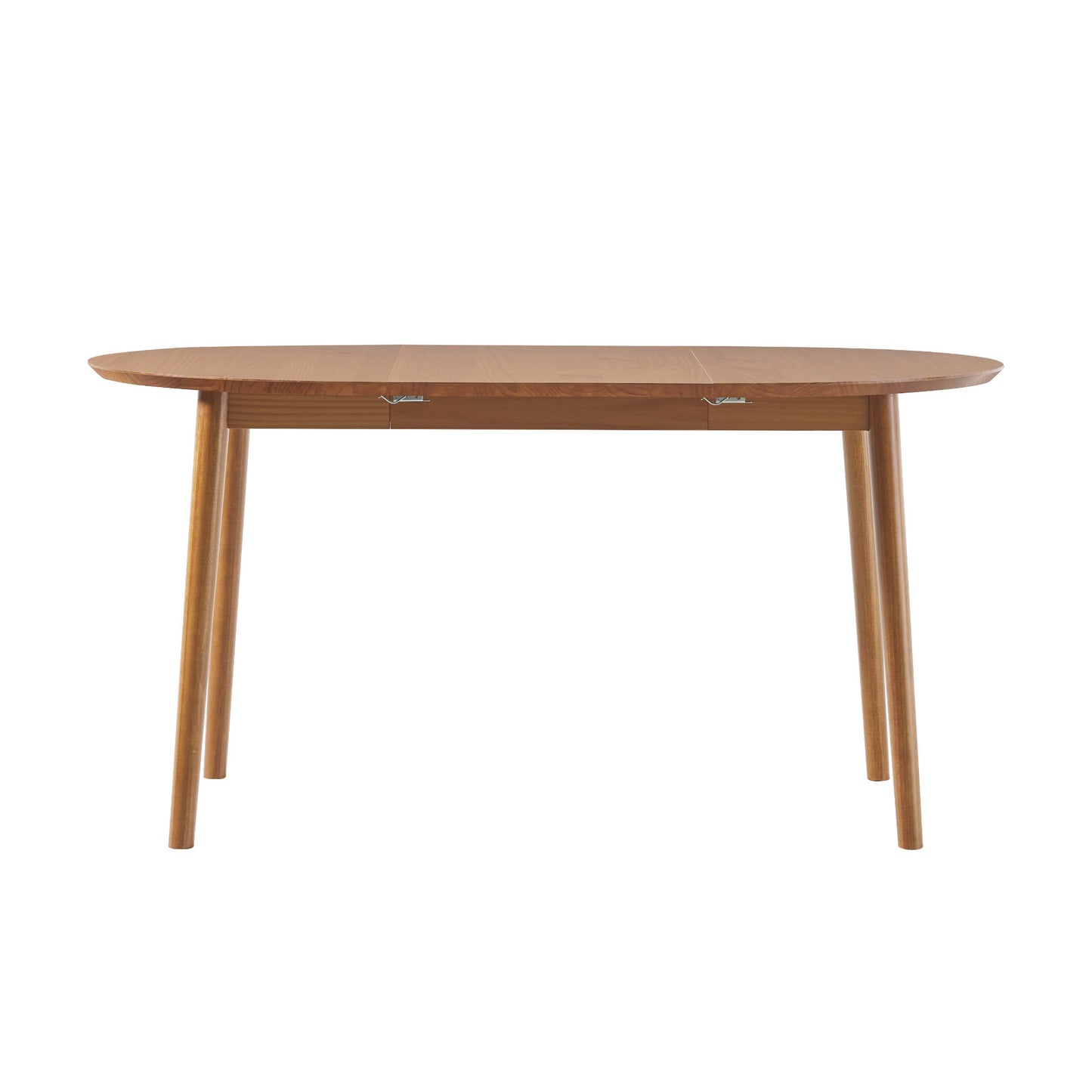 Mid-Century Damsel Extension Dining Table with Removable Leaf, Caramel