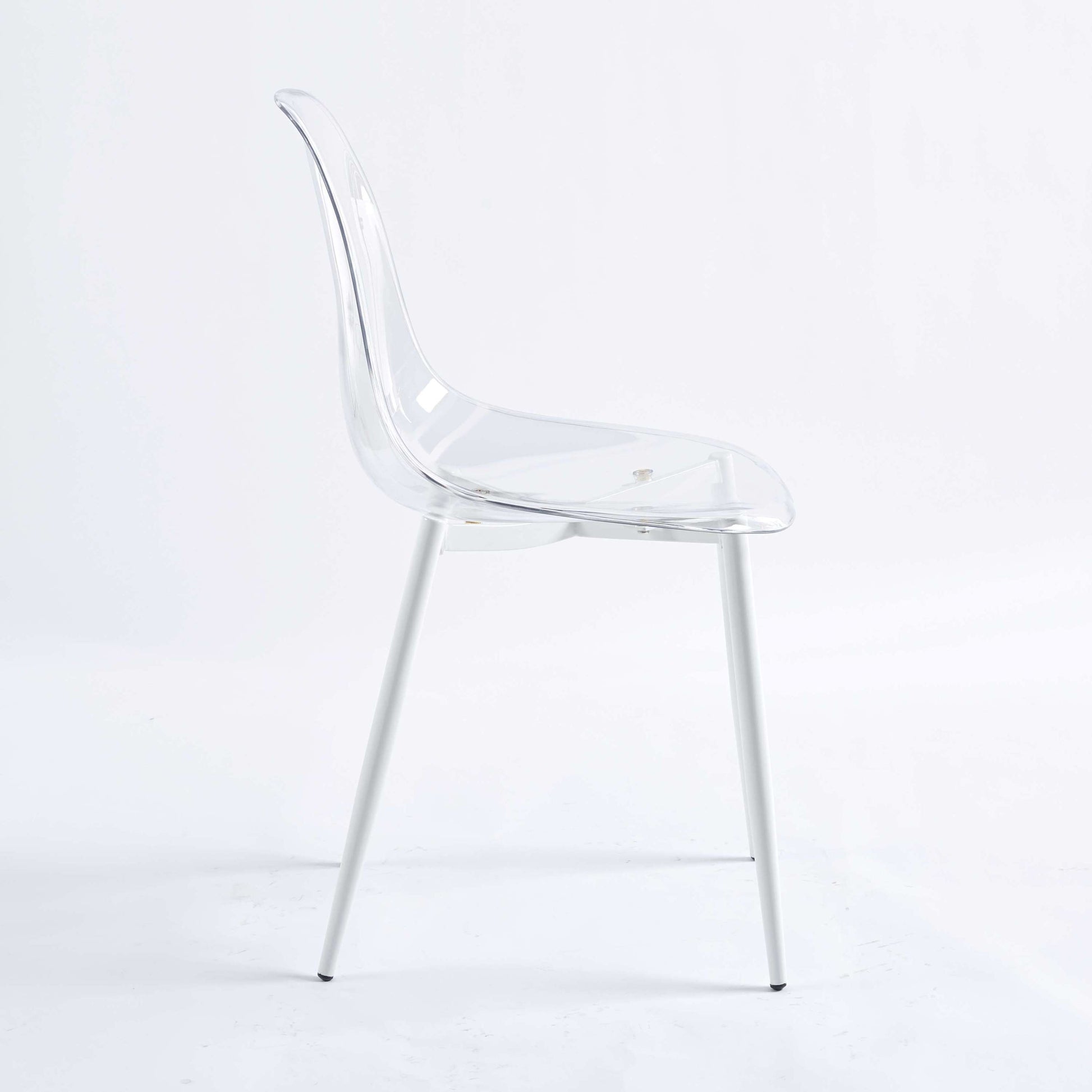 dining chair,set of 4,metal leg,plastic seat