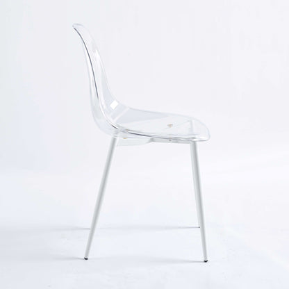 dining chair,set of 4,metal leg,plastic seat