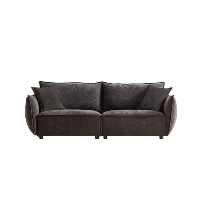 MH88" Modern Living Room Sectional, Wide Living Room Sectional, Stylish Chenille Triple Sectional with Extra 2 Pillows, Thickly Padded Seat and Back and Armrests for Apartment, Living Room