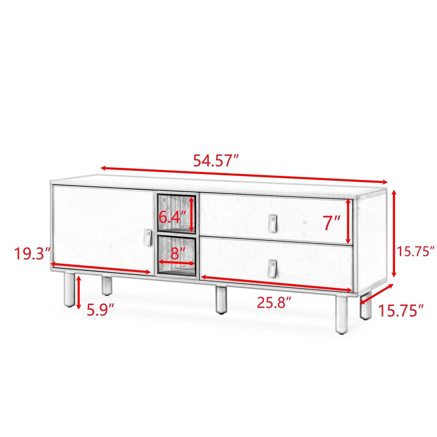 Drawer TV cabinet with door, storage cabinet, drawer cabinet, multi-functional TV cabinet modern TV cabinet wooden storage cabinet leather handle drawer cabinet home storage cabinet