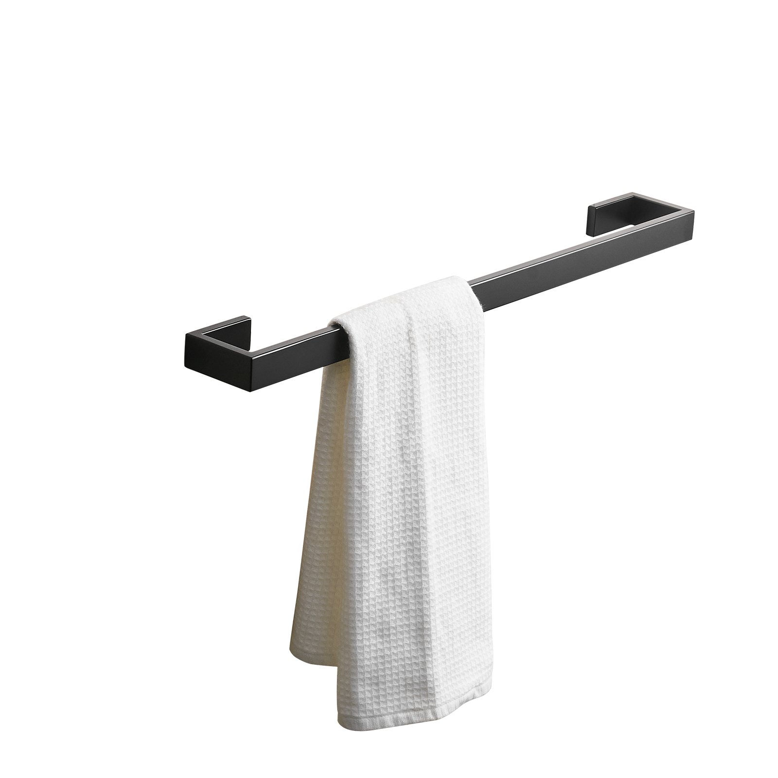 Bathroom Towel Bar, 24 Inch Towel Racks for Bathroom Wall Mounted, Heavy Duty Hand Towel Holder Organizer, Modern Home Decor Towel Rod, Matte Black Single Bar