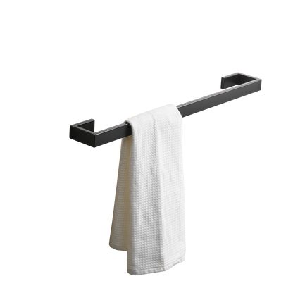 Bathroom Towel Bar, 24 Inch Towel Racks for Bathroom Wall Mounted, Heavy Duty Hand Towel Holder Organizer, Modern Home Decor Towel Rod, Matte Black Single Bar