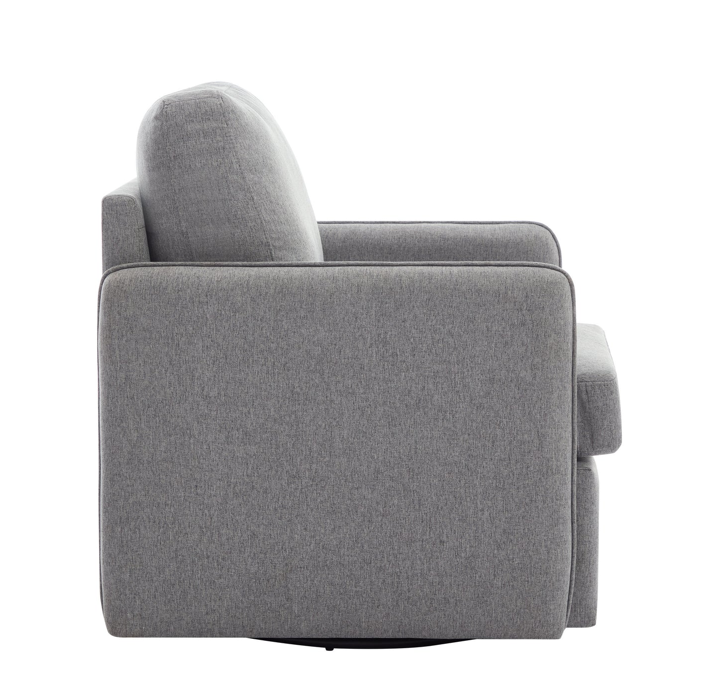 Swivel Accent Chair, Comfy single Sofa chair with storage, Modern arm chair  for Living Room, Fabric Swivel Armchair with Metal Base (Gary)