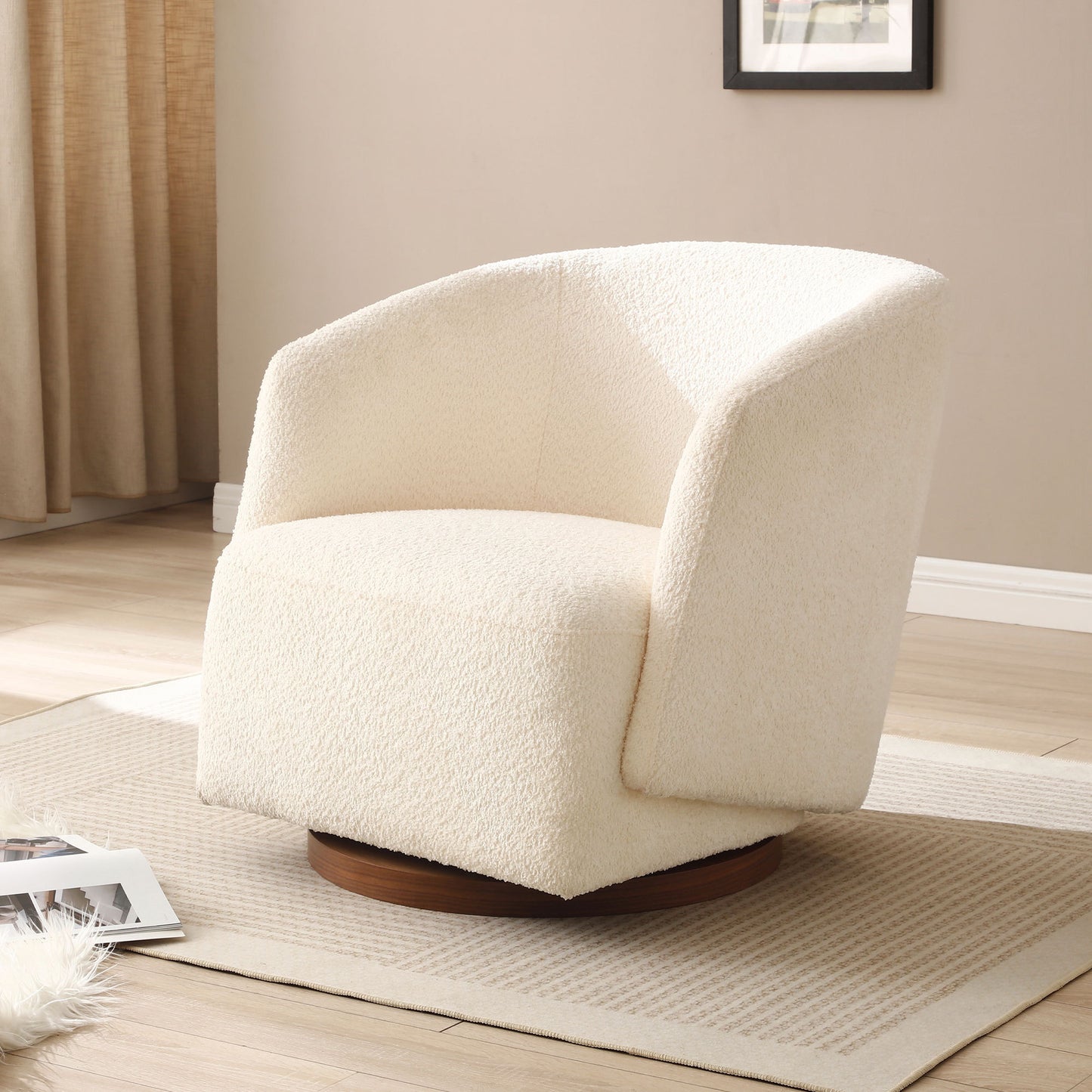 Swivel Accent Chair Armchair Round Barrel Chair for Living Room Bedroom