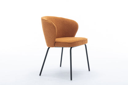 Retro Minimalist Modern Boucle Fabric Dining Chairs