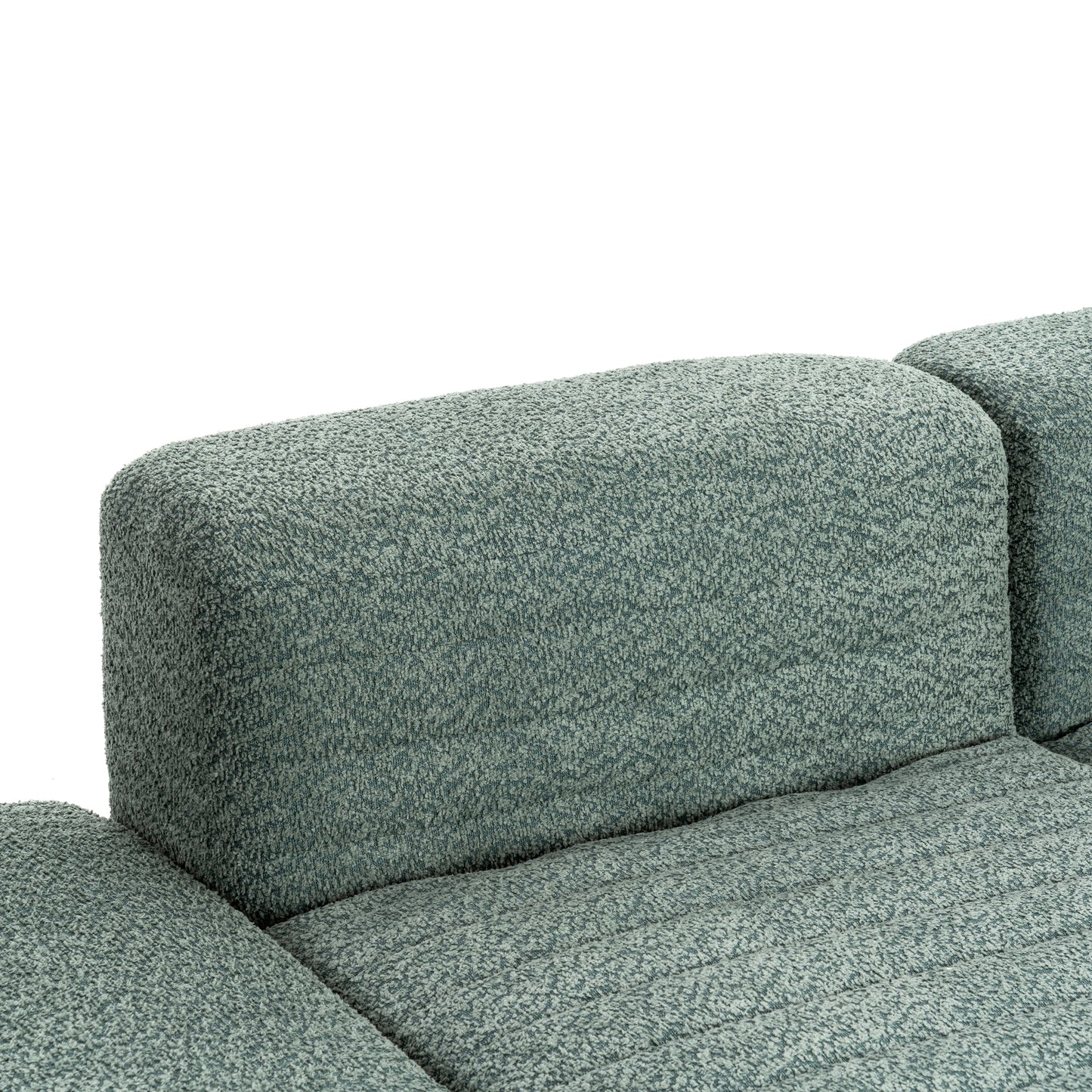 116.5" Sectional Sofa Full-compressed Sofa Couch Free-combined Sofa for Living Room, Green