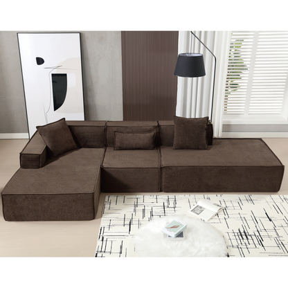 Modular Cloud Sofa Sectional, Free Combination, L-shaped