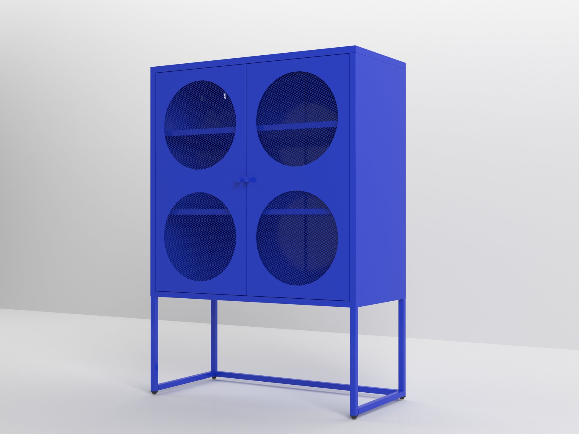 Blue Storage Cabinet with Doors, Modern Blue Accent Cabinet, Free Standing Cabinet, Buffet Sideboards for Bedroom, Kitchen,Home Office