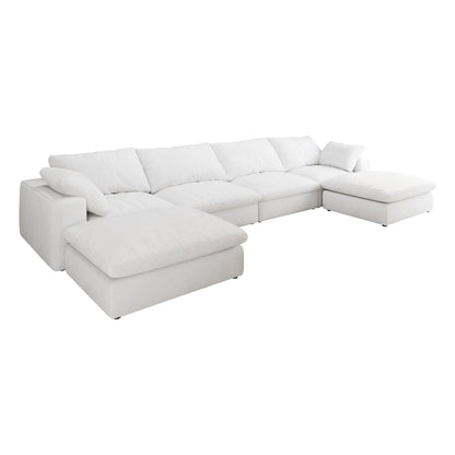 Cloud Modular Sectional Sofa with Storage Ottomans, Down Filled Comfort for Living Room