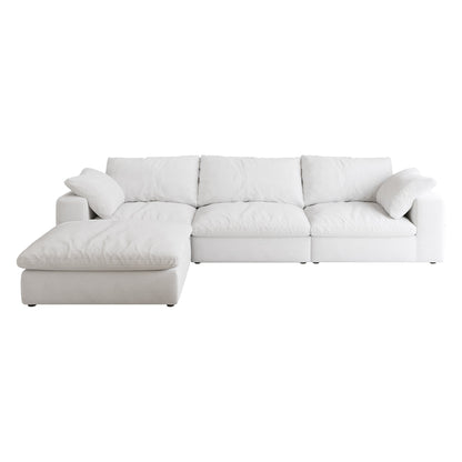 Cloud Modular Sectional Sofa with Storage Ottomans, Down Filled Comfort for Living Room