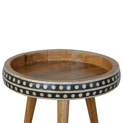 Artisan Furniture Solid Wood Small Dotted End Table