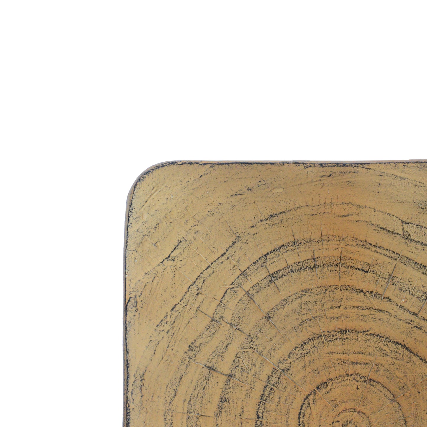 MGO Twist Shape Side Table, Wood-like texture, Natural Color