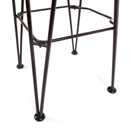 DENALI INDUSTIAL WOOD AND METAL BARSTOOL