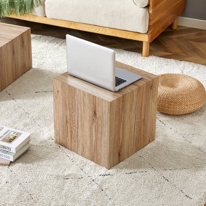 Elevate your living space with this modern MDF coffee table that showcases smooth, light wood color texture patterns. It is characterized by stylish design.