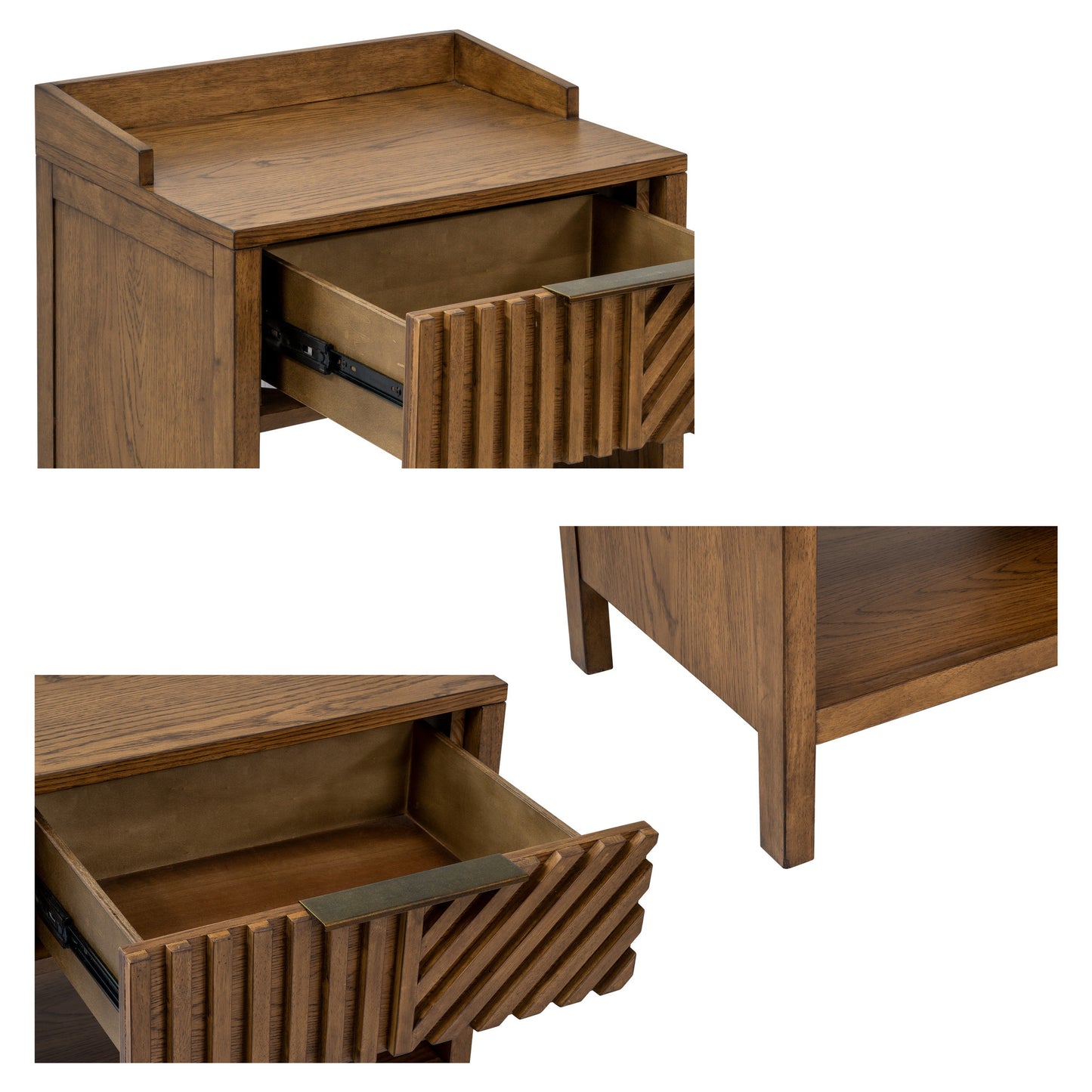 1-Drawer Nightstand with Shelf