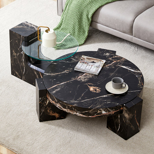 The detachable double-decker coffee table, the stylish design is more precious, and the detachable design can make the use of space more flexible and suitable for various scenes.