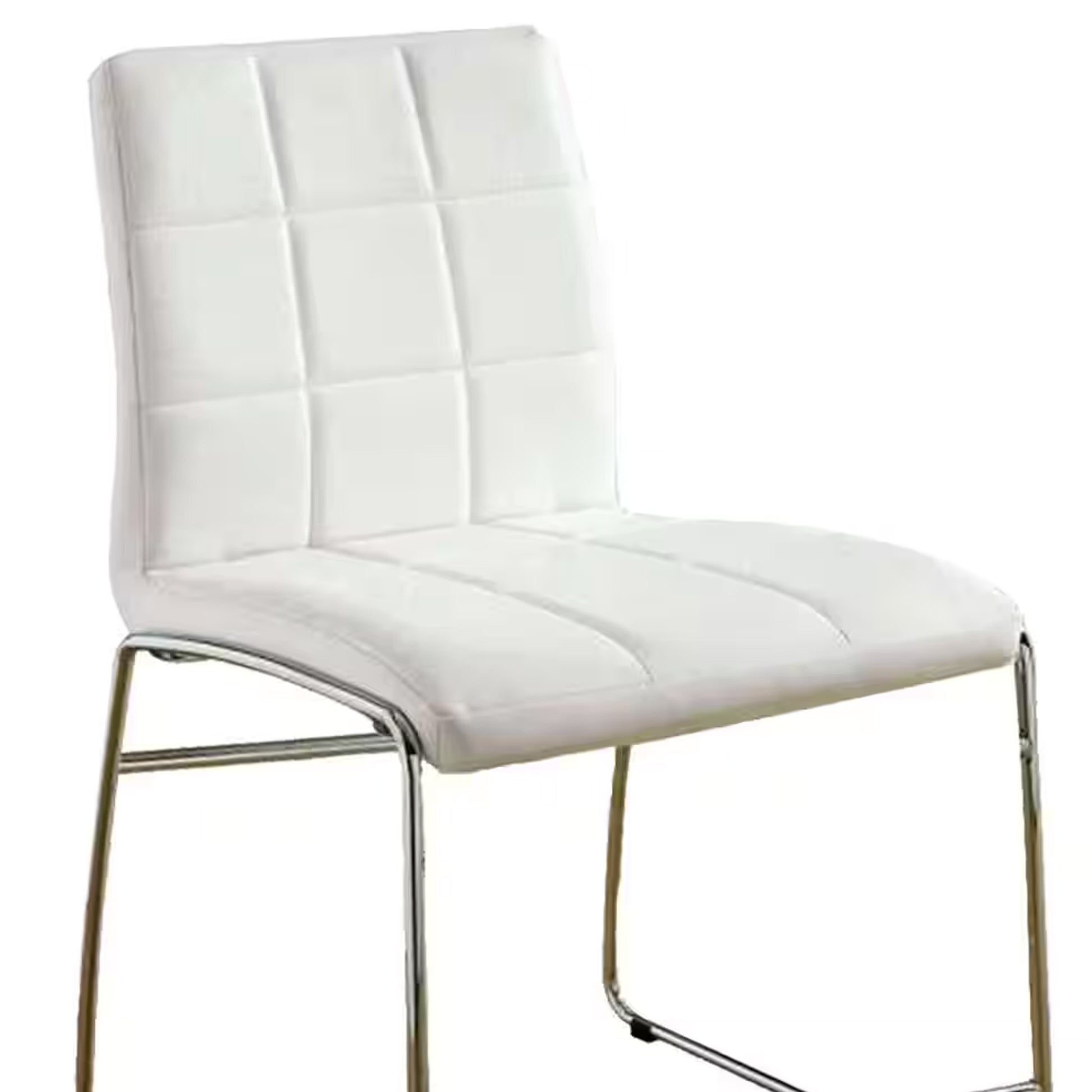 Kona II Contemporary Counter Height Chair, White Finish, Set of 2