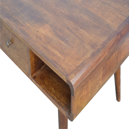 Artisan Furniture Solid Wood Curved Chestnut Coffee Table