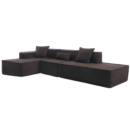 Modular Cloud Sofa Sectional, Free Combination, L-shaped