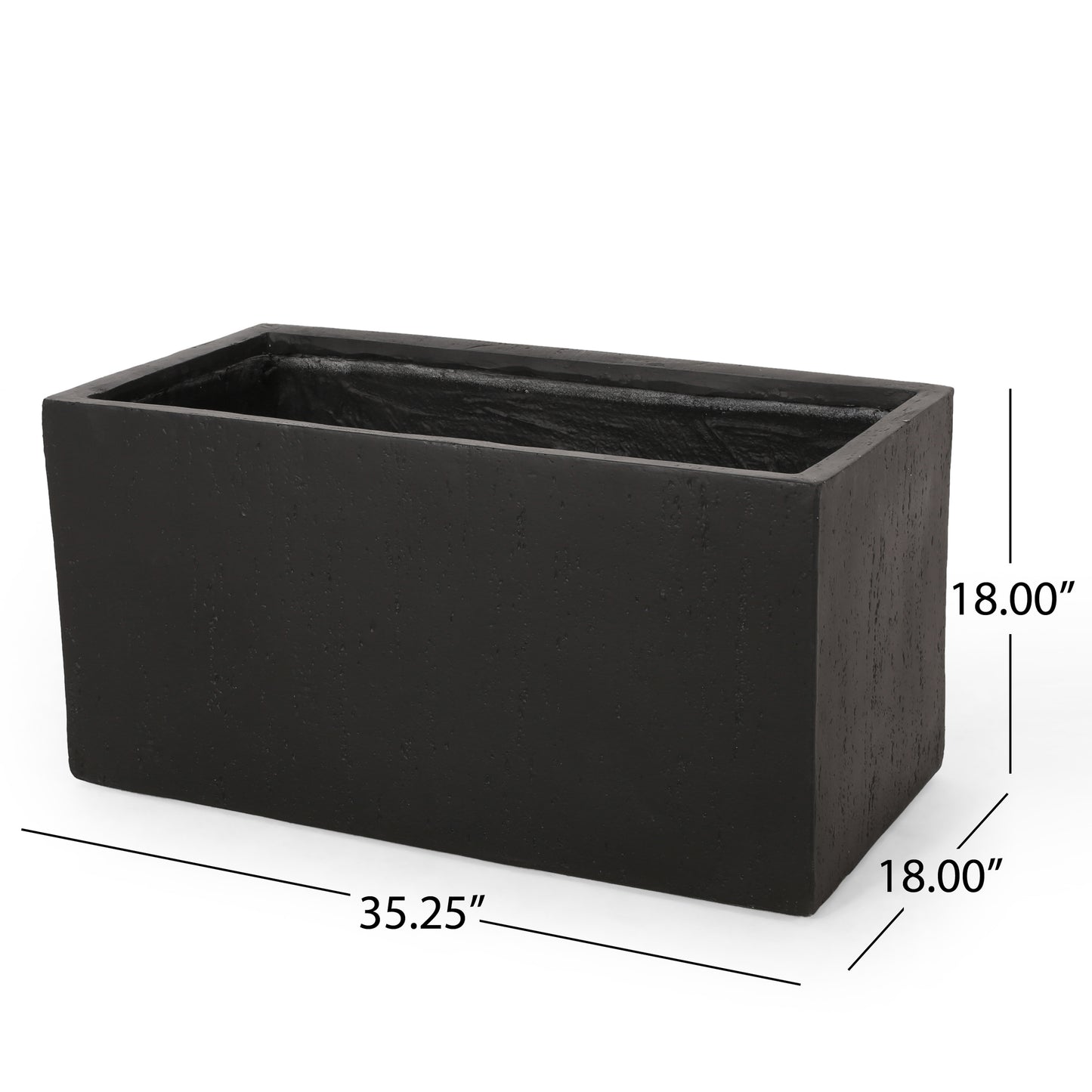 OUTDOOR LARGE SQUARE MGO PLANTER  35''L