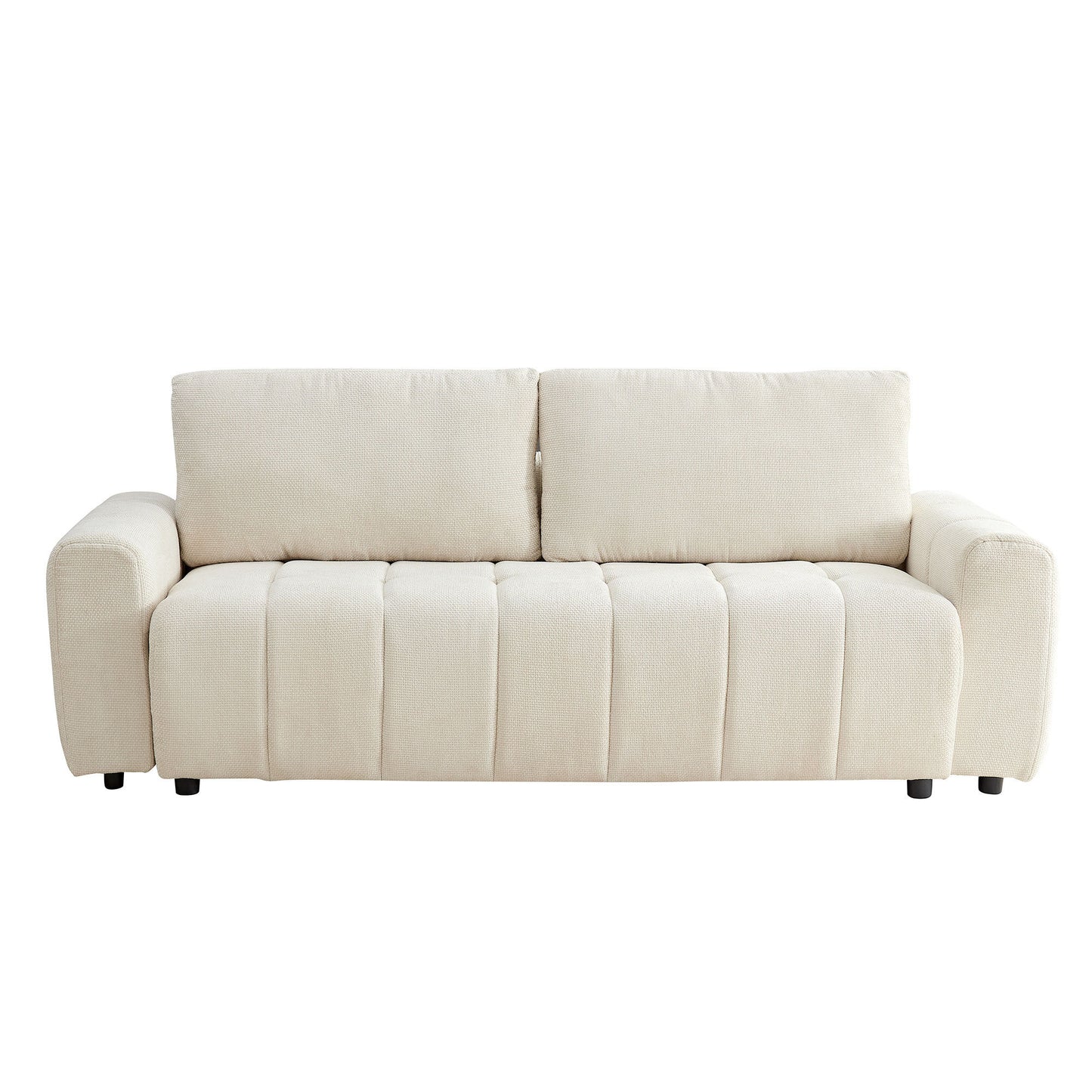 94.49''Sleeper Sofa, Sofa Bed- 2 in 1 Pull Out Couch Bed with Storage Chaise for Living Room, Sofa Sleeper with Pull Out Bed, Cream Style Couch