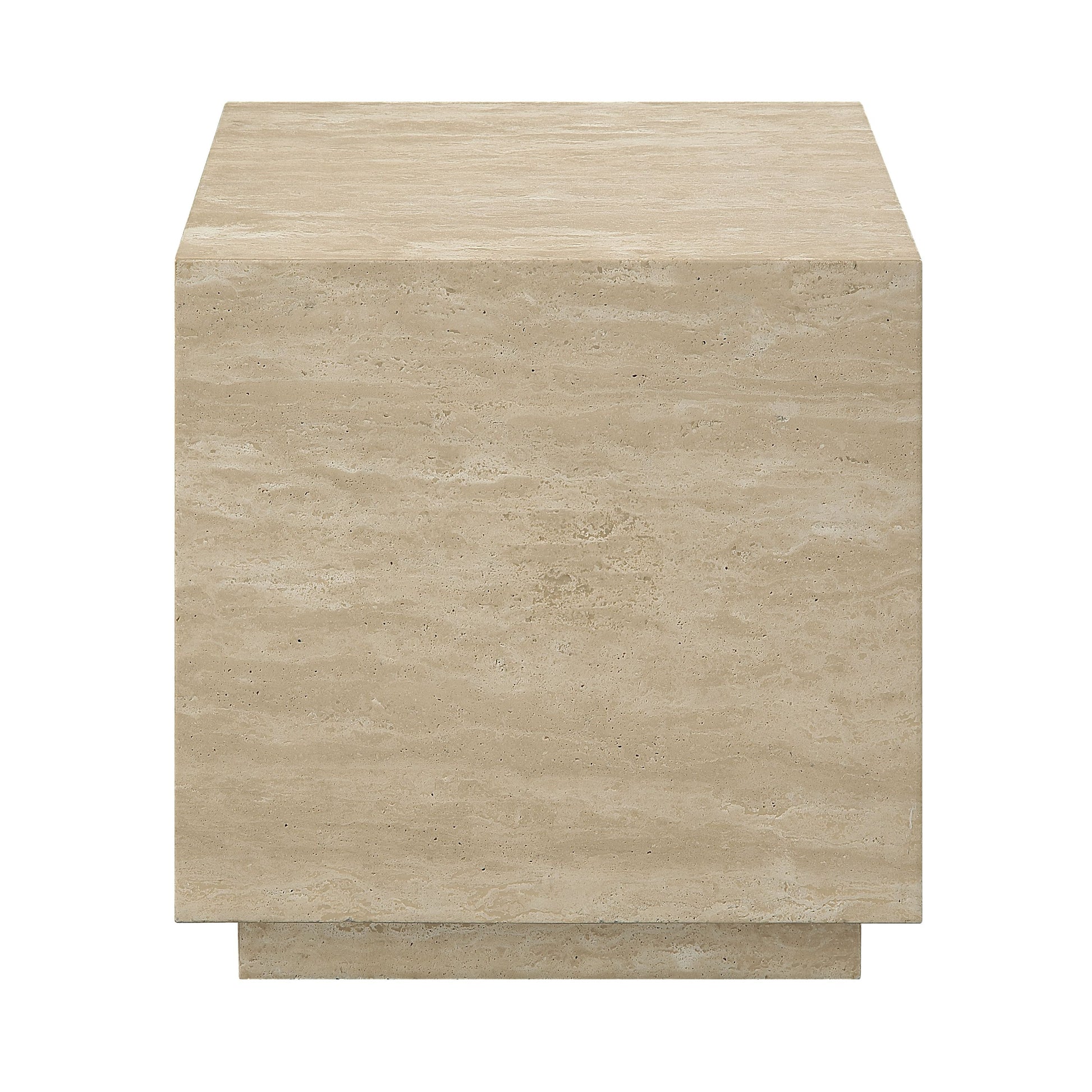 ACME Deon End Table, Beige Travertine LV04246