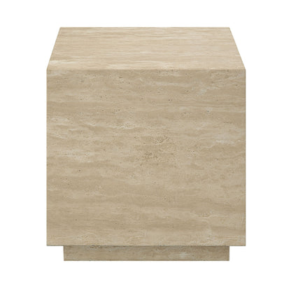 ACME Deon End Table, Beige Travertine LV04246