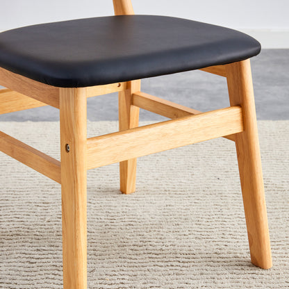 Table and chair set. White sintered stone tabletop, rubberwood legs, foldable computer desk, foldable desk. Solid wood dining chair with small curved backrest and PU cushions. ZD-1545 DX-2361