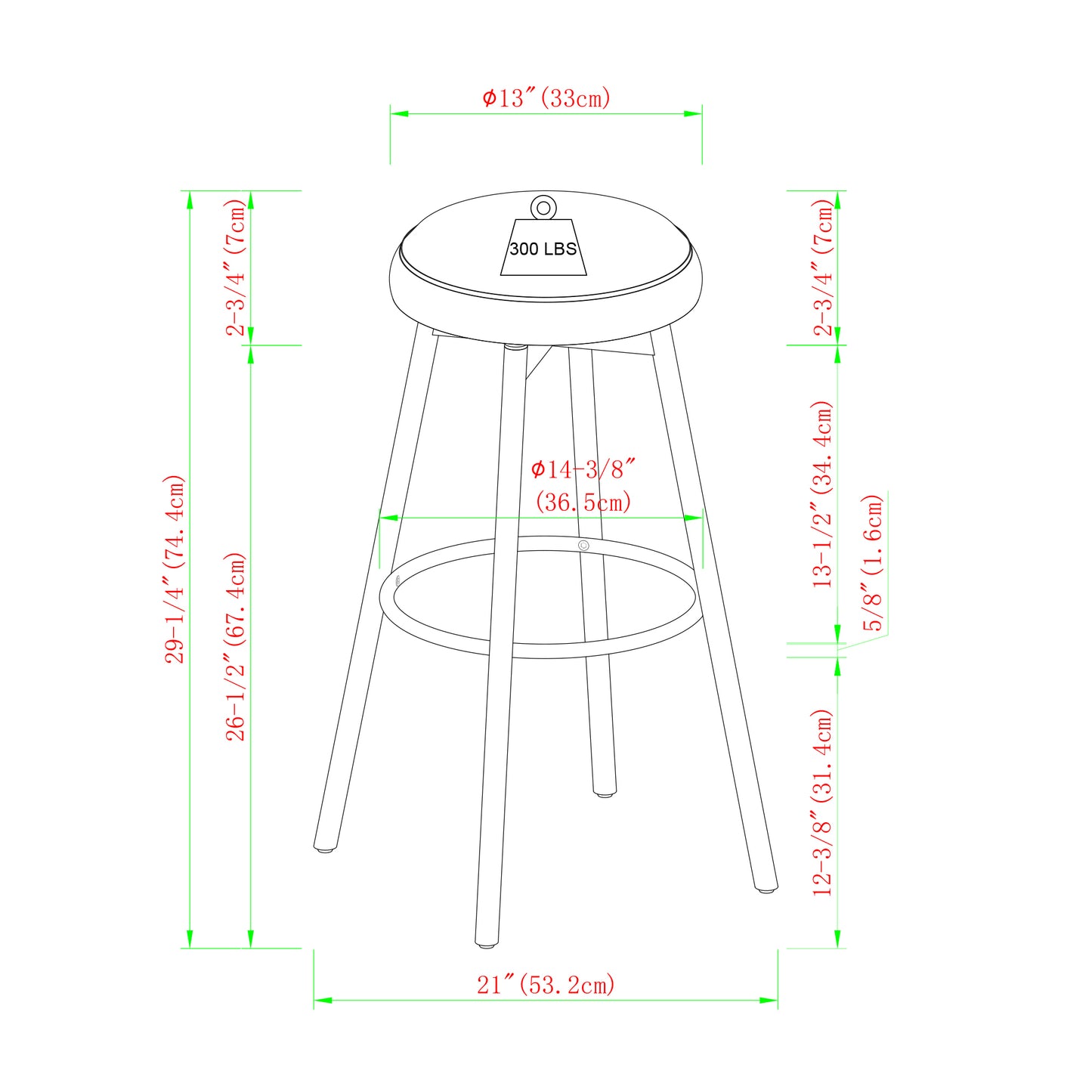 Modern Glam Upholstered Faux Velvet Bar Stool – Emerald