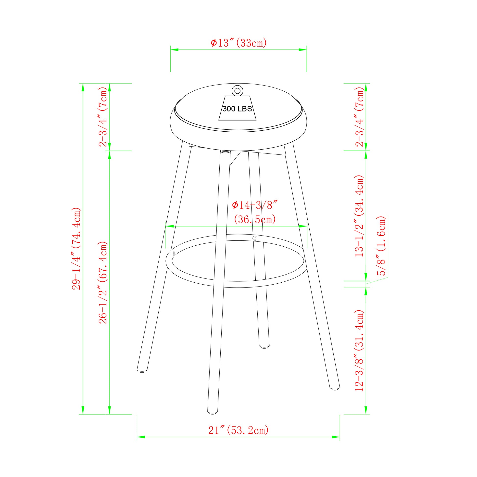 Modern Glam Upholstered Faux Velvet Bar Stool – Emerald