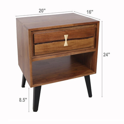 19.5x15.5x21.5" Asther Bedside Table - Groovy Boardz