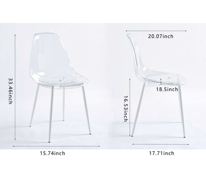 dining chair,set of 4,metal leg,plastic seat