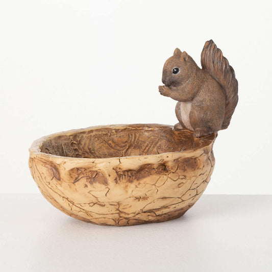 Squirrel and Nut Decorative Bowl