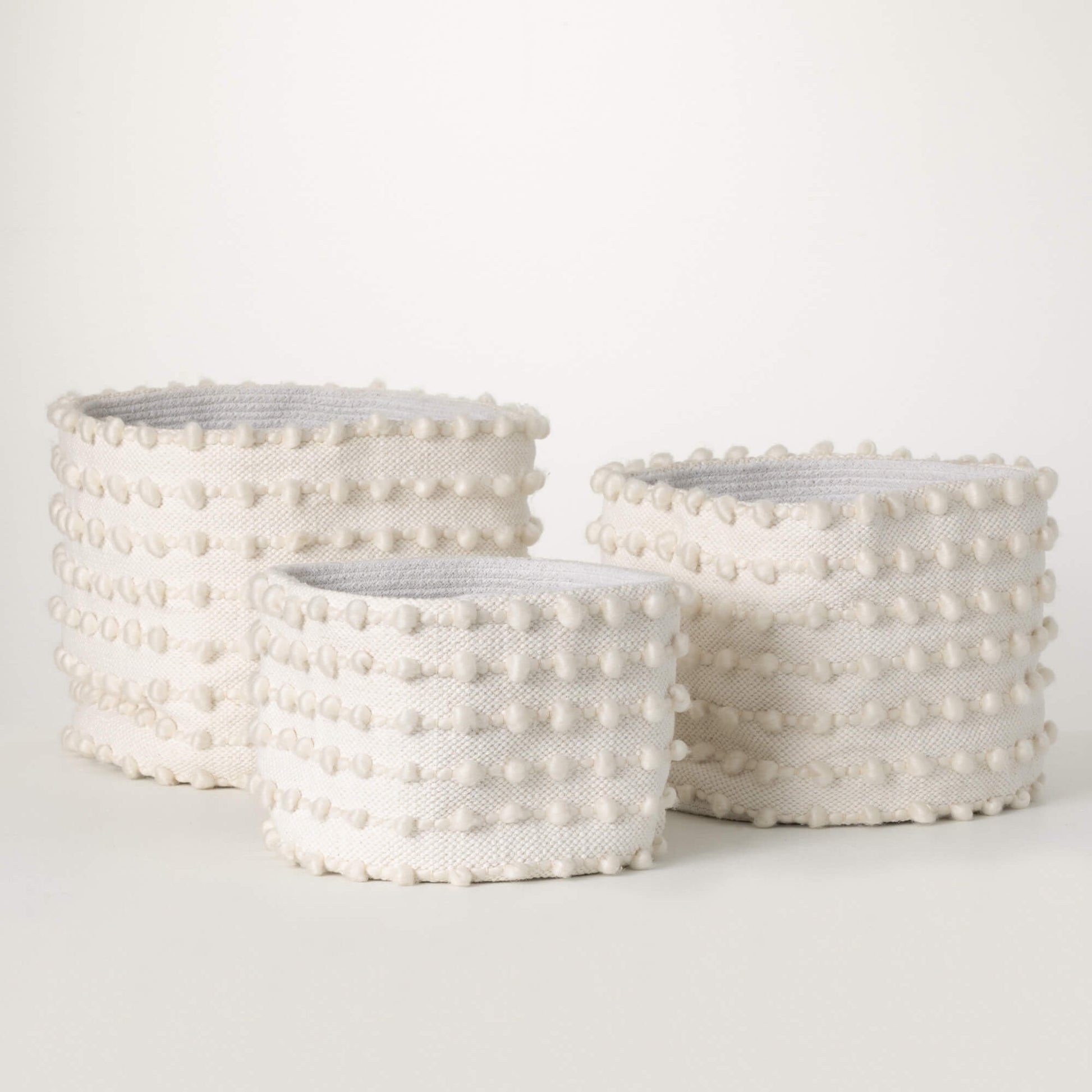 Nesting Cream Textile Baskets