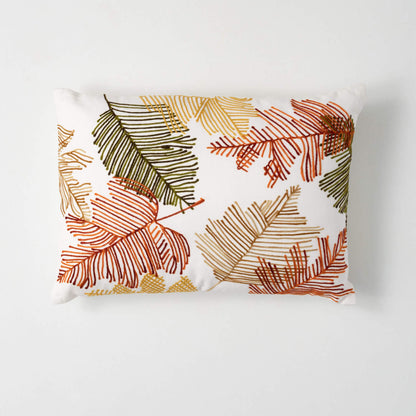 Stitched Fall Leave Pillow