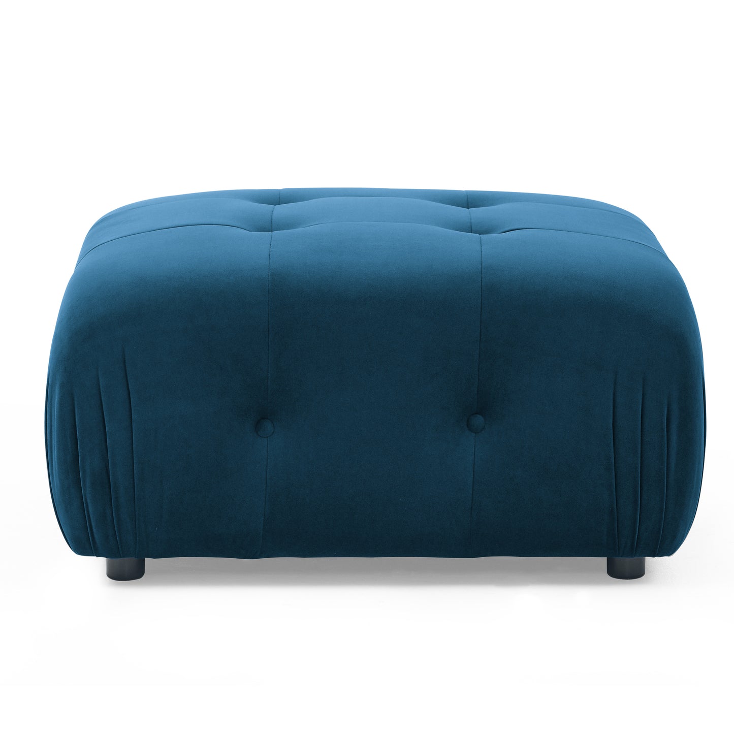 Modular Sectional Sofa, Button Tufted Designed and DIY Combination,L Shaped Couch with Reversible Ottoman, Navy Velvet