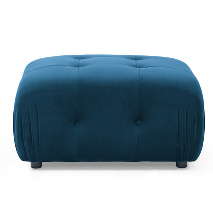 Modular Sectional Sofa, Button Tufted Designed and DIY Combination,L Shaped Couch with Reversible Ottoman, Navy Velvet